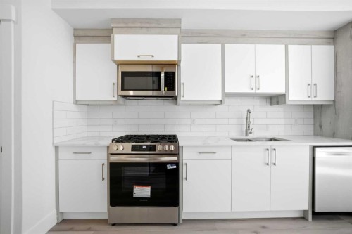 8520 33 Avenue Nw, Calgary, AB - Indoor Photo Showing Kitchen With Double Sink With Upgraded Kitchen
