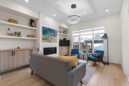 2520 Cochrane Road Nw, Calgary, AB - Indoor With Fireplace