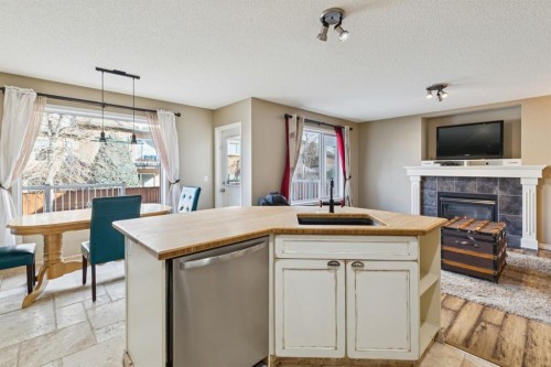 40 Shannon Gardens Sw, Calgary, AB - Indoor With Fireplace