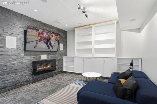 99 Sage Valley Park Nw, Calgary, AB - Indoor With Fireplace