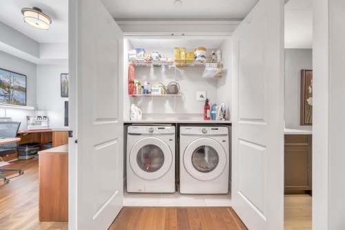 302-105 Lebel Crescent Nw, Calgary, AB - Indoor Photo Showing Laundry Room