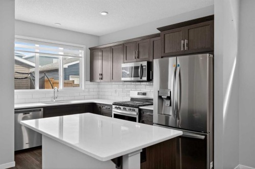 953 West Lakeview Drive, Chestermere, AB - Indoor Photo Showing Kitchen With Stainless Steel Kitchen With Upgraded Kitchen