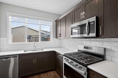 953 West Lakeview Drive, Chestermere, AB - Indoor Photo Showing Kitchen With Stainless Steel Kitchen With Upgraded Kitchen