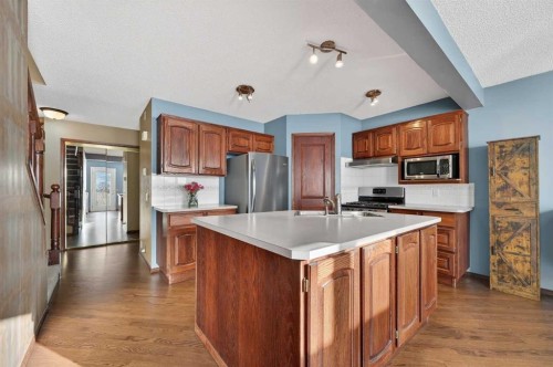 52 Riverwood Circle Se, Calgary, AB - Indoor Photo Showing Kitchen With Stainless Steel Kitchen With Double Sink