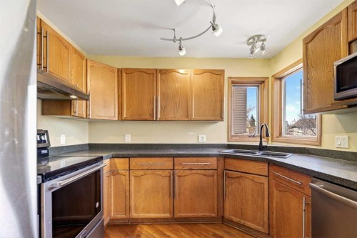 84 Rivergreen Crescent Se, Calgary, AB - Indoor Photo Showing Kitchen With Double Sink
