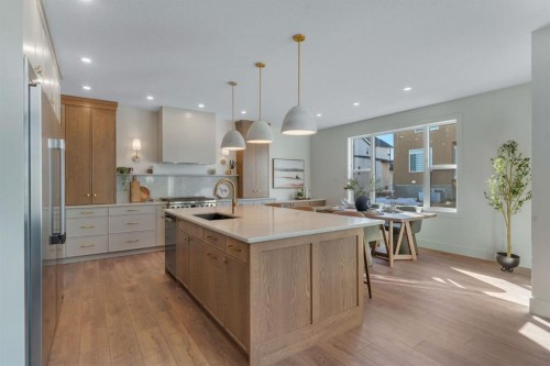 2044 Waterbury Road, Chestermere, AB - Indoor Photo Showing Kitchen With Upgraded Kitchen