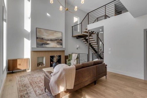 2044 Waterbury Road, Chestermere, AB - Indoor With Fireplace