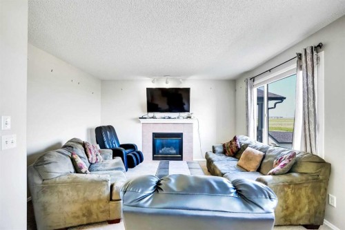 69 Coral Springs Park Ne, Calgary, AB - Indoor Photo Showing Living Room With Fireplace