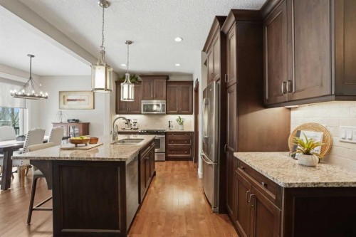 95 Cranarch Circle Se, Calgary, AB - Indoor Photo Showing Kitchen With Double Sink With Upgraded Kitchen