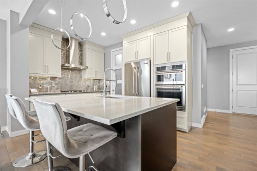 279 Chaparral Valley Way Se, Calgary, AB - Indoor Photo Showing Kitchen With Stainless Steel Kitchen With Upgraded Kitchen