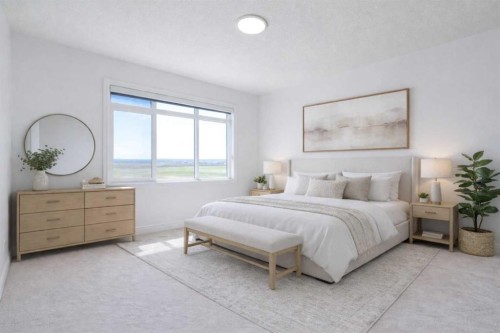 209-414 Seton Passage Se, Calgary, AB - Indoor Photo Showing Bedroom