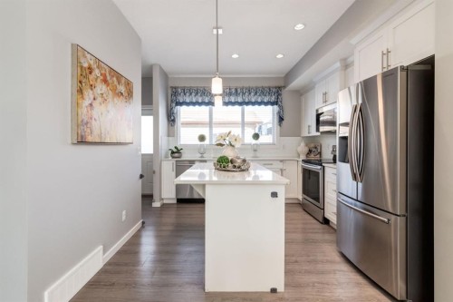 1217 Legacy Circle Se, Calgary, AB - Indoor Photo Showing Kitchen With Stainless Steel Kitchen With Upgraded Kitchen