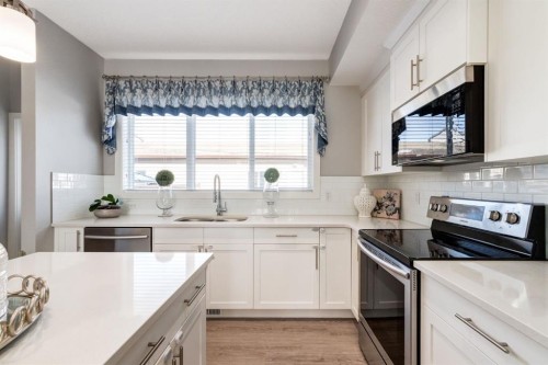 1217 Legacy Circle Se, Calgary, AB - Indoor Photo Showing Kitchen With Stainless Steel Kitchen With Upgraded Kitchen