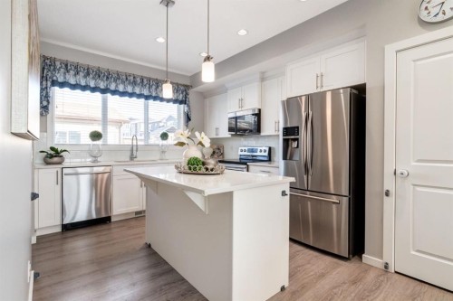 1217 Legacy Circle Se, Calgary, AB - Indoor Photo Showing Kitchen With Stainless Steel Kitchen With Upgraded Kitchen