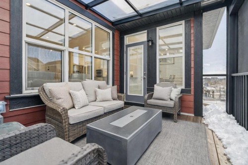 55 Sundown Crescent, Cochrane, AB - Outdoor With Deck Patio Veranda