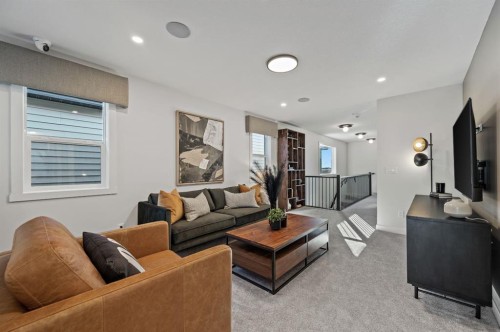 61 Keystone Creek Terrace, Calgary, AB - Indoor Photo Showing Living Room