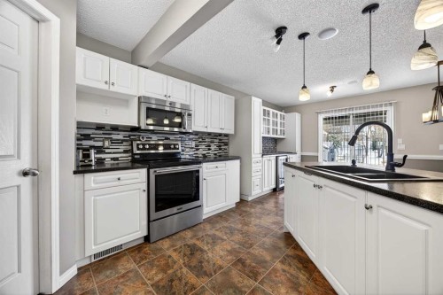 378 Panamount Drive Nw, Calgary, AB - Indoor Photo Showing Kitchen With Double Sink With Upgraded Kitchen