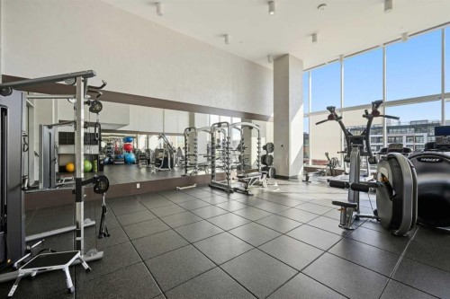 1007-930 16 Avenue Sw, Calgary, AB - Indoor Photo Showing Gym Room