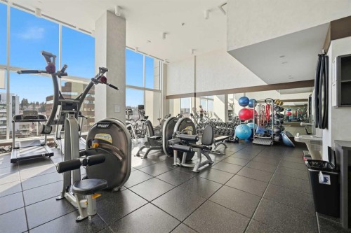 1007-930 16 Avenue Sw, Calgary, AB - Indoor Photo Showing Gym Room