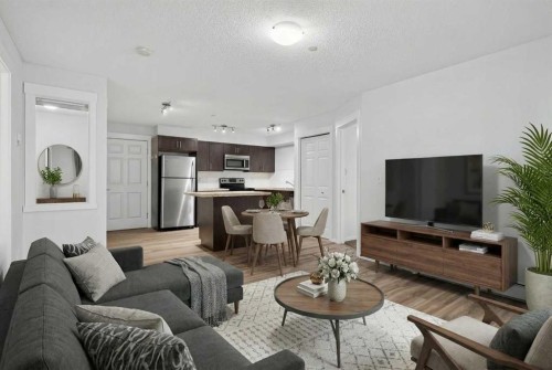 2208-279 Copperpond Common Se, Calgary, AB - Indoor Photo Showing Living Room
