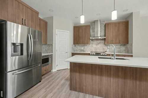 228 Walgrove Way Se, Calgary, AB - Indoor Photo Showing Kitchen With Upgraded Kitchen