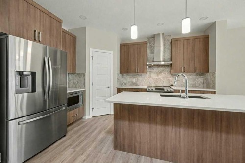 228 Walgrove Way Se, Calgary, AB - Indoor Photo Showing Kitchen With Upgraded Kitchen