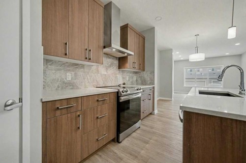 228 Walgrove Way Se, Calgary, AB - Indoor Photo Showing Kitchen With Upgraded Kitchen