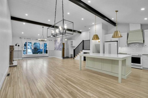 64 Hartford Road Nw, Calgary, AB - Indoor Photo Showing Kitchen With Upgraded Kitchen