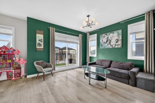 4 Cornerstone Manor Ne, Calgary, AB - Indoor Photo Showing Living Room