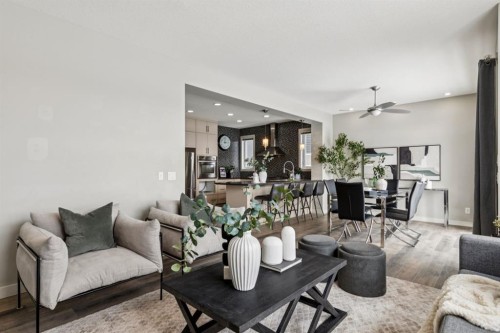 63 Copperstone Drive Se, Calgary, AB - Indoor Photo Showing Living Room