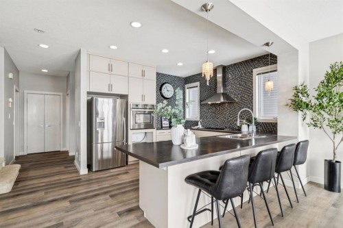 63 Copperstone Drive Se, Calgary, AB - Indoor Photo Showing Kitchen With Upgraded Kitchen