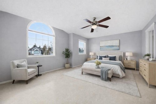 1076 Cranston Drive Se, Calgary, AB - Indoor Photo Showing Bedroom