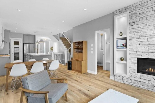 2316 22 Street Nw, Calgary, AB - Indoor Photo Showing Other Room With Fireplace