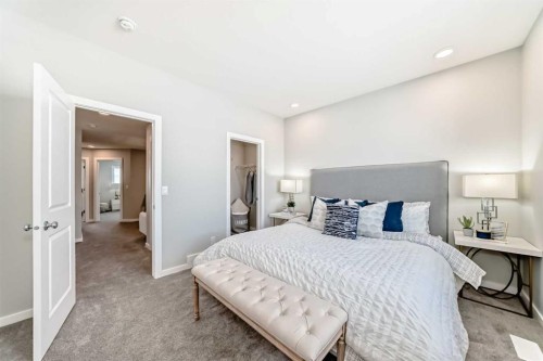 142 Sora Gardens Se, Calgary, AB - Indoor Photo Showing Bedroom