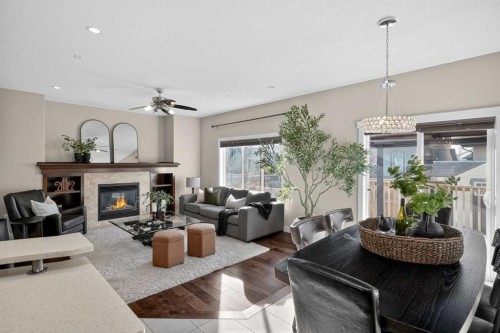 26 Sage Meadows Way Nw, Calgary, AB - Indoor Photo Showing Living Room With Fireplace