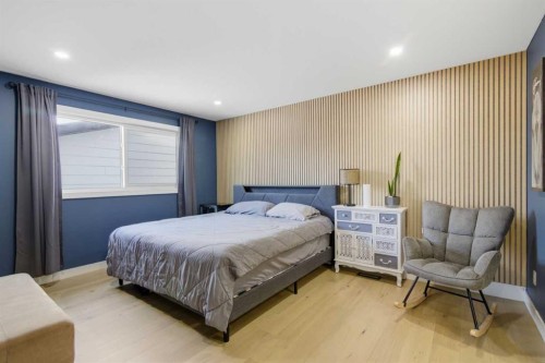 428 Queen Anne Way Se, Calgary, AB - Indoor Photo Showing Bedroom