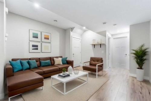 24 Seton Grove Se, Calgary, AB - Indoor Photo Showing Living Room