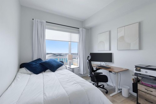 1411-220 Seton Grove Se, Calgary, AB - Indoor Photo Showing Bedroom