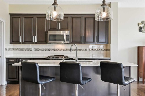415 Auburn Bay Avenue Se, Calgary, AB - Indoor Photo Showing Kitchen With Upgraded Kitchen