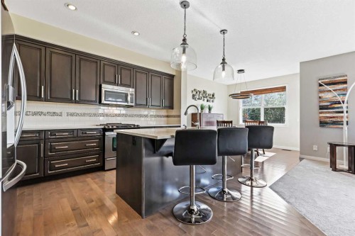 415 Auburn Bay Avenue Se, Calgary, AB - Indoor Photo Showing Kitchen With Stainless Steel Kitchen With Upgraded Kitchen