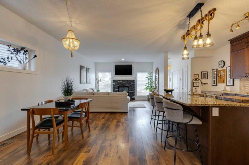 112 Fireside Drive, Cochrane, AB - Indoor With Fireplace