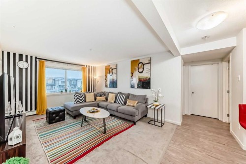 3302-181 Skyview Ranch Manor Ne, Calgary, AB - Indoor Photo Showing Living Room