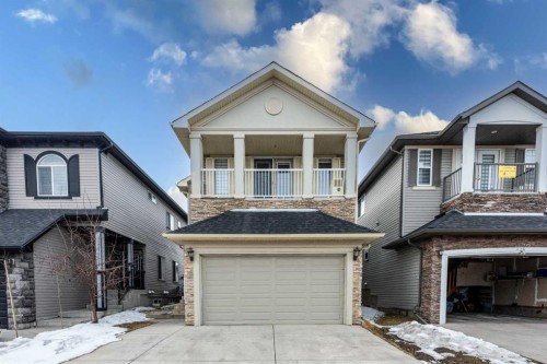 422 Taralake Way Ne, Calgary, AB - Outdoor With Balcony With Facade