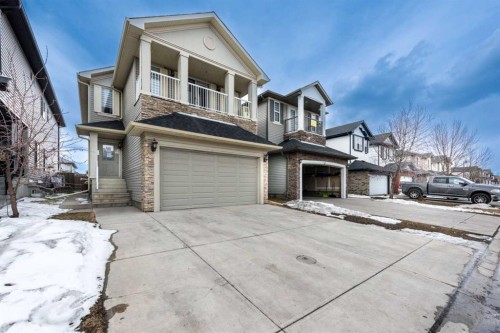 422 Taralake Way Ne, Calgary, AB - Outdoor With Balcony With Facade