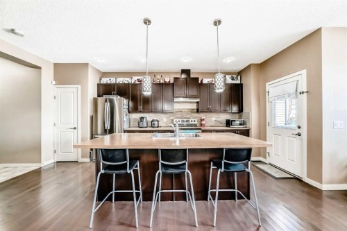 302 Auburn Crest Way Se, Calgary, AB - Indoor Photo Showing Kitchen With Stainless Steel Kitchen With Upgraded Kitchen