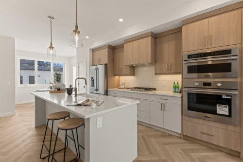 3107 42 Street Sw, Calgary, AB - Indoor Photo Showing Kitchen With Upgraded Kitchen