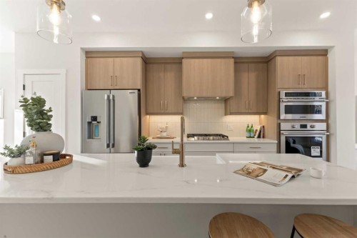 3107 42 Street Sw, Calgary, AB - Indoor Photo Showing Kitchen With Upgraded Kitchen