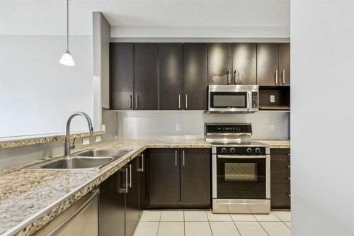 403-830 Centre Avenue Ne, Calgary, AB - Indoor Photo Showing Kitchen With Stainless Steel Kitchen With Double Sink With Upgraded Kitchen