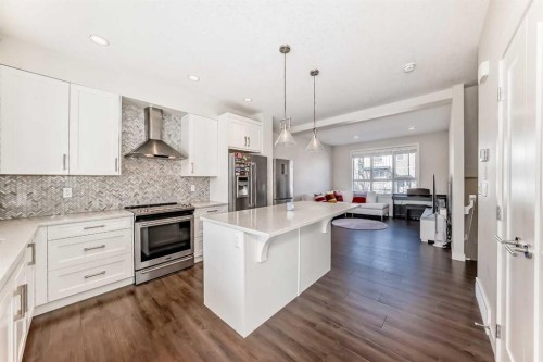 108 Walgrove Cove Se, Calgary, AB - Indoor Photo Showing Kitchen With Stainless Steel Kitchen With Upgraded Kitchen