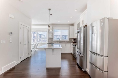 108 Walgrove Cove Se, Calgary, AB - Indoor Photo Showing Kitchen With Stainless Steel Kitchen With Upgraded Kitchen
